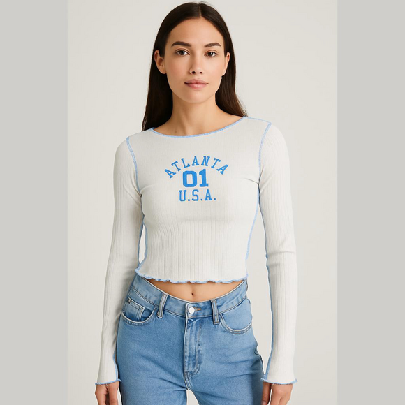 Forever 21 Tops - Forever 21 Baby Tee - Women's M - Atlanta 01 Logo